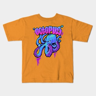 graffiti octopus design Kids T-Shirt